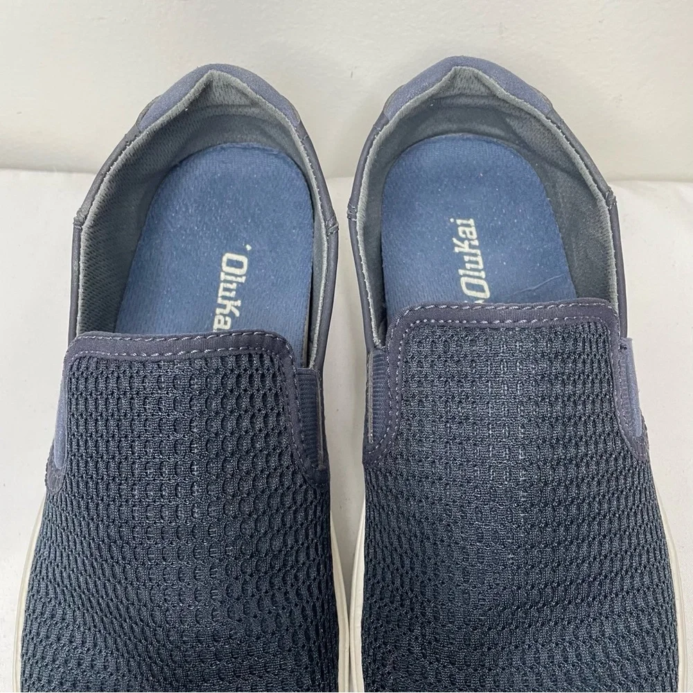 Olukai Men's Laeahi Kapa Slip On Shoe Size 7 Navy Blue Mesh Casual EUR 40